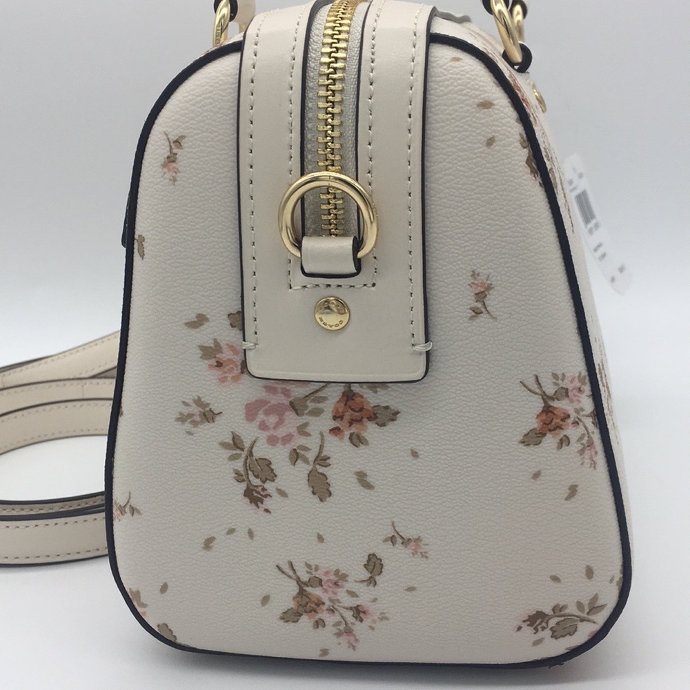COACH ROWAN SATCHEL WITH ROSE BOUQUET PRINT - Picture 10 of 16